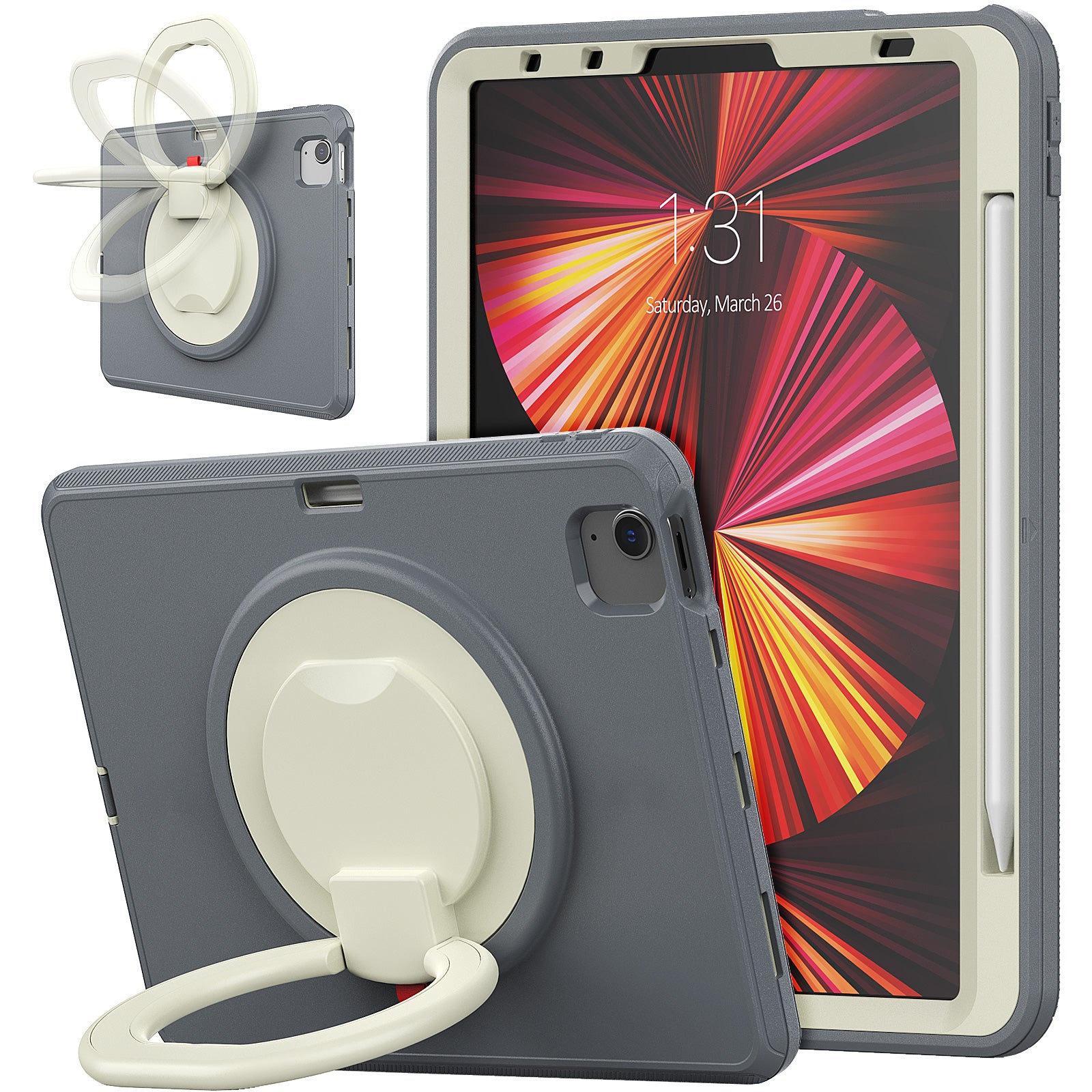 Tablet Case for iPad Pro 11 (2018) (2020) (2021) (2022) Air (2020) (2022) PC TPU Rotating Kickstand Protective Cover Tablet Case for iPad Pro 11 (2018) (2020) (2021) (2022) Air (2020) (2022) PC TPU Rotating Kickstand Protective Cover